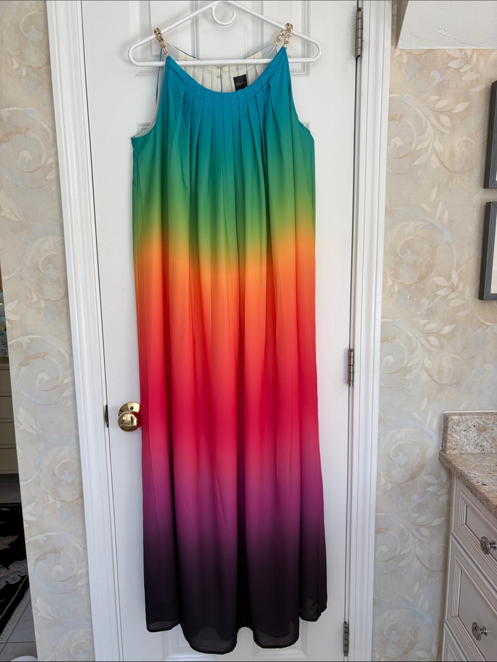 Rafaella Gradient Maxi Dress in Teal, Green, Yellow, Orange, Pink, Purple, Black
